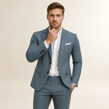 Costume homme deux pièces slim fit veste structurée et pantalon assorti