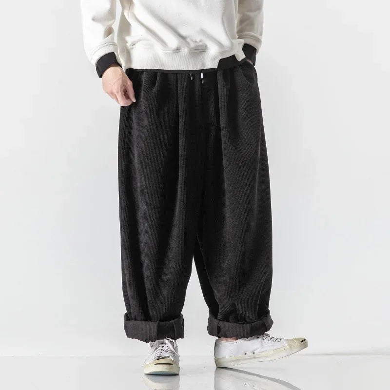 Jogging homme coupe décontractée avec cordon à la taille et poches