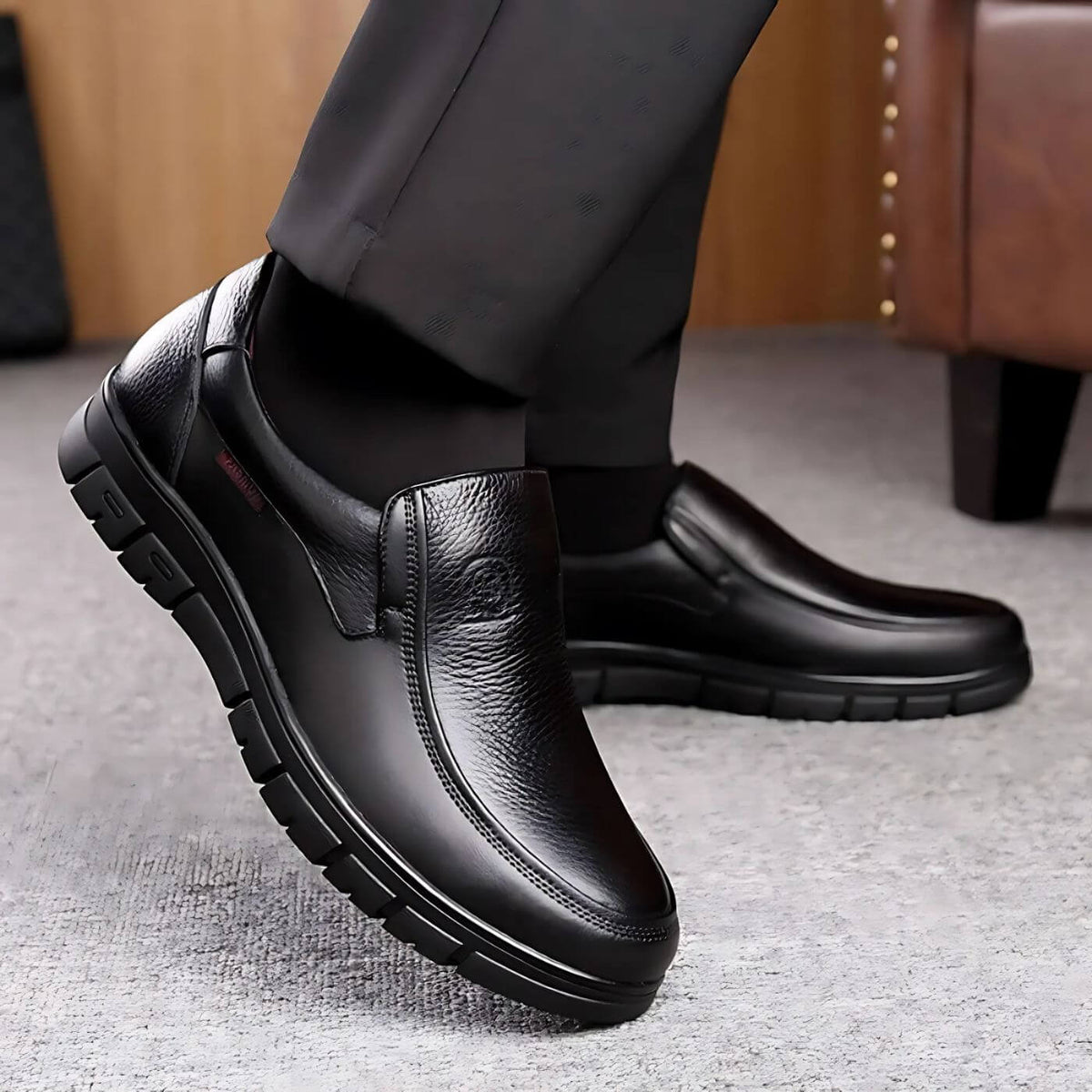 Mocassins homme slip-on silhouette décontractée semelle souple