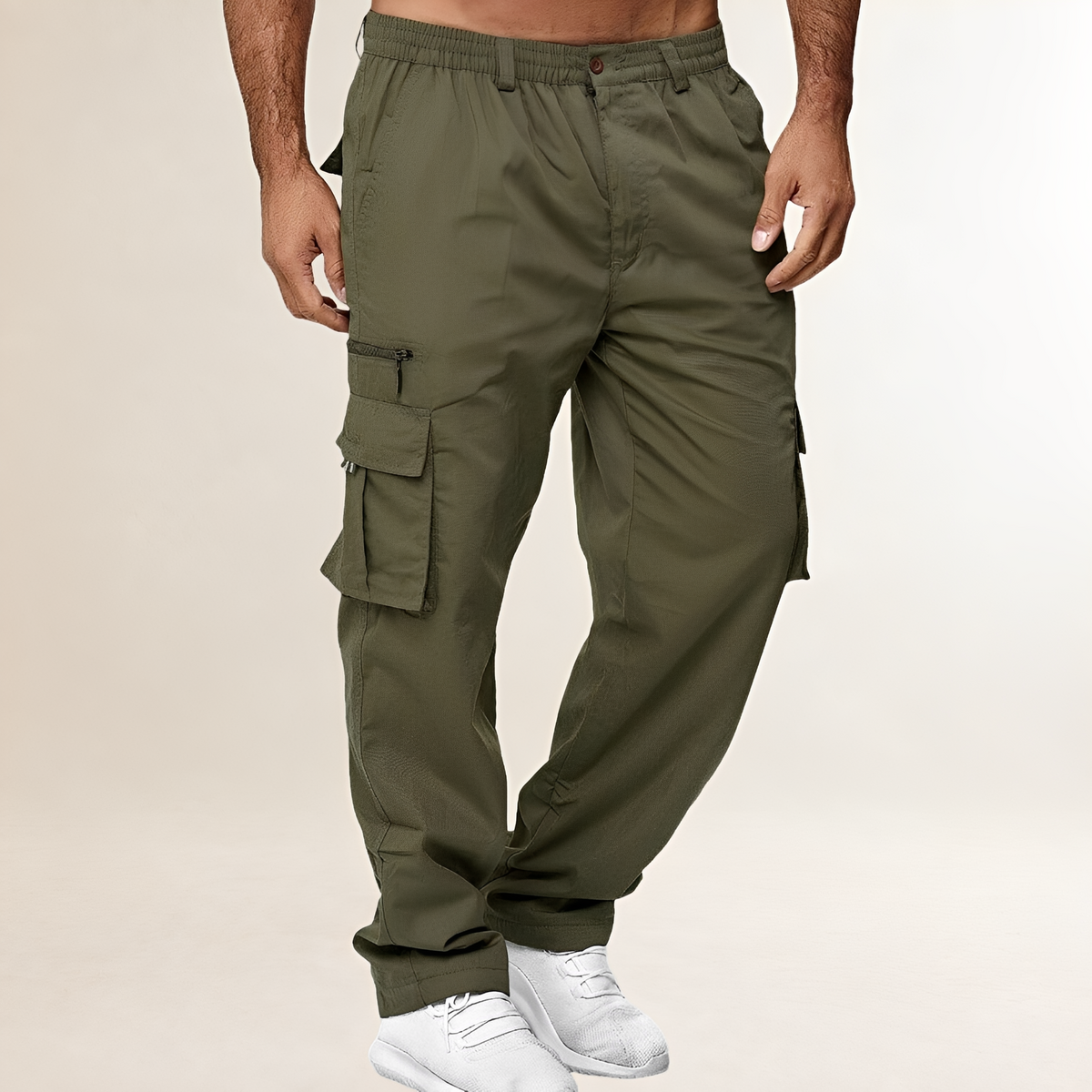 Pantalon cargo pour homme à coupe loose et multiples poches