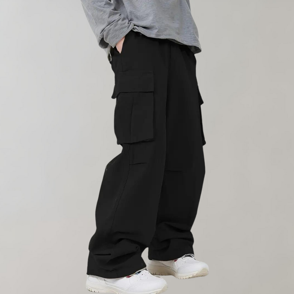 Pantalons cargo homme coupe ample avec multiples poches cargo