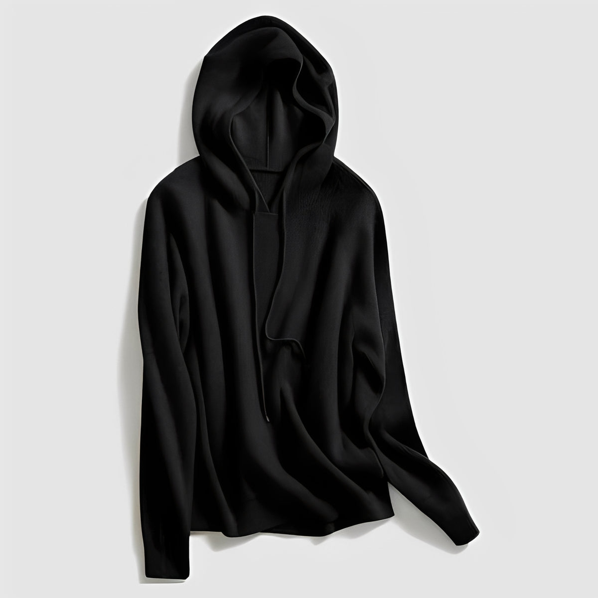 Sweat à capuche côtelé à manches longues pour femme