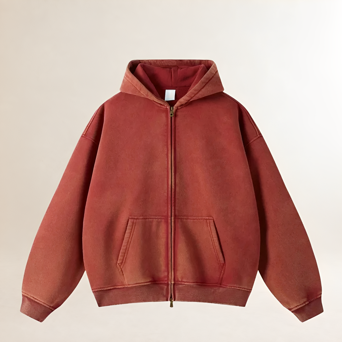 Sweat à capuche zippé homme coupe oversize à capuche chaude