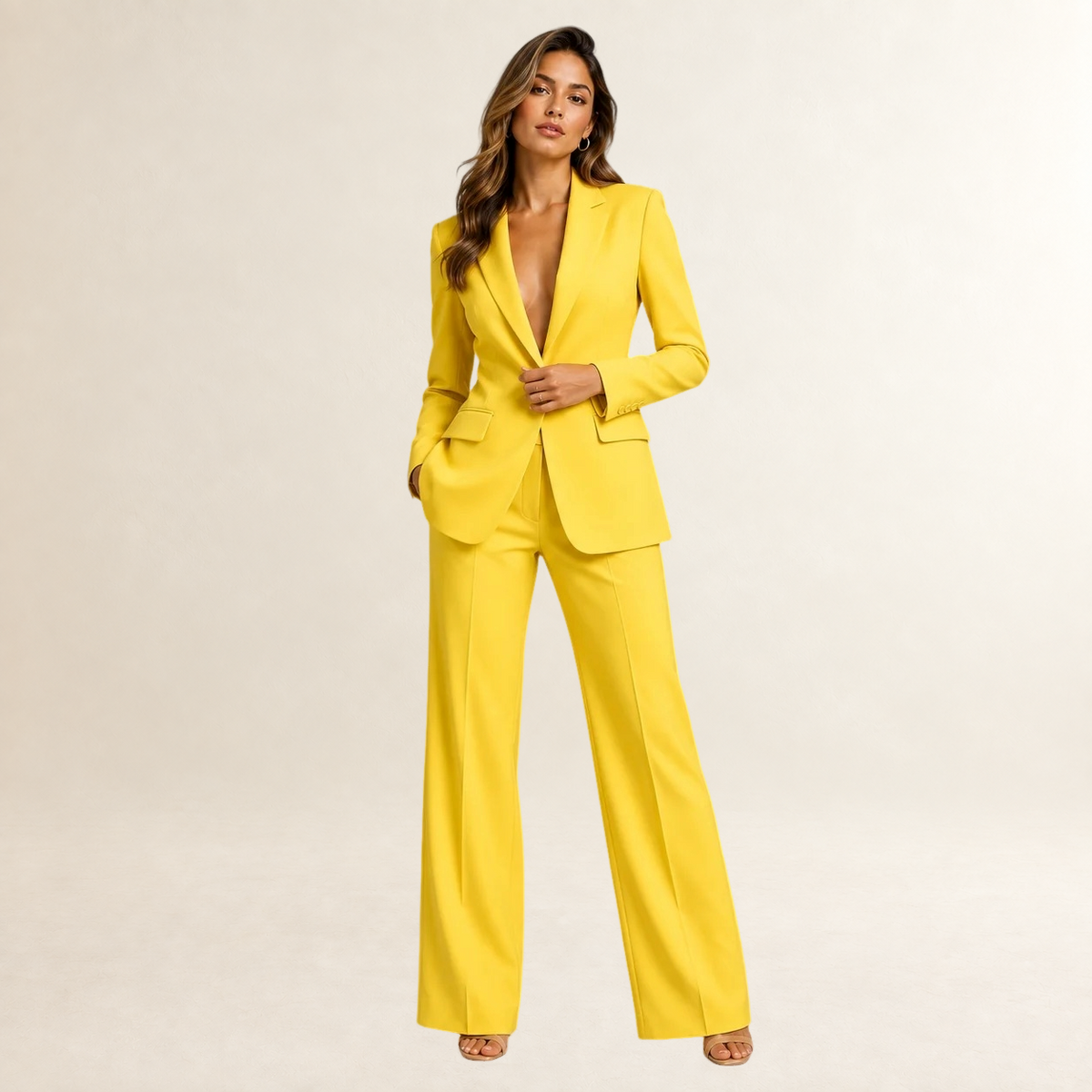 Tailleur pantalon et blazer pour femmes coupe structurée