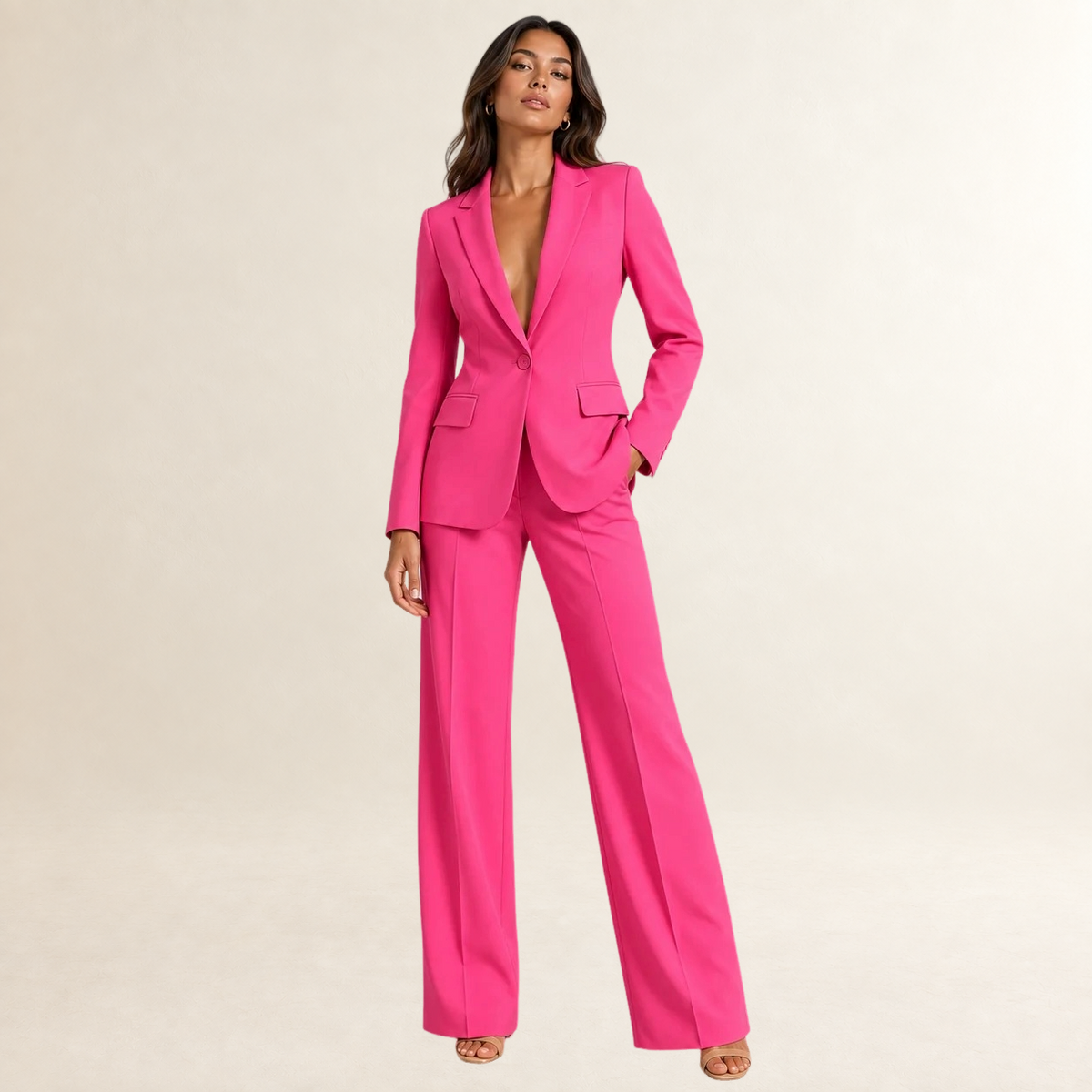Tailleur pantalon et blazer pour femmes coupe structurée