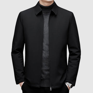 Veste casual pour homme avec fermeture éclair et col polo - coupe régulière