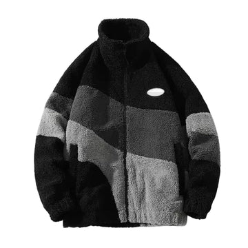 Veste femme à zip avec col montant et poches latérales design color block