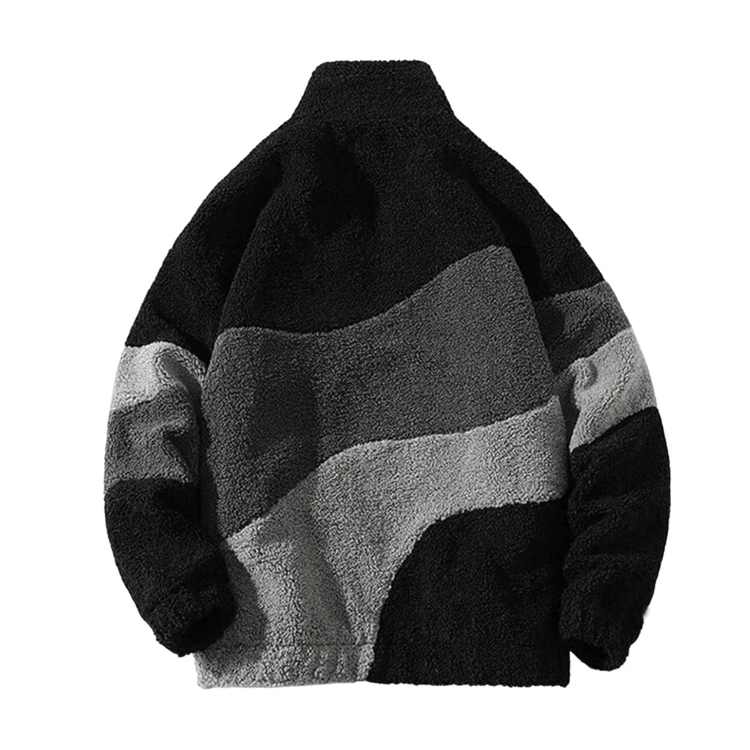 Veste femme à zip avec col montant et poches latérales design color block