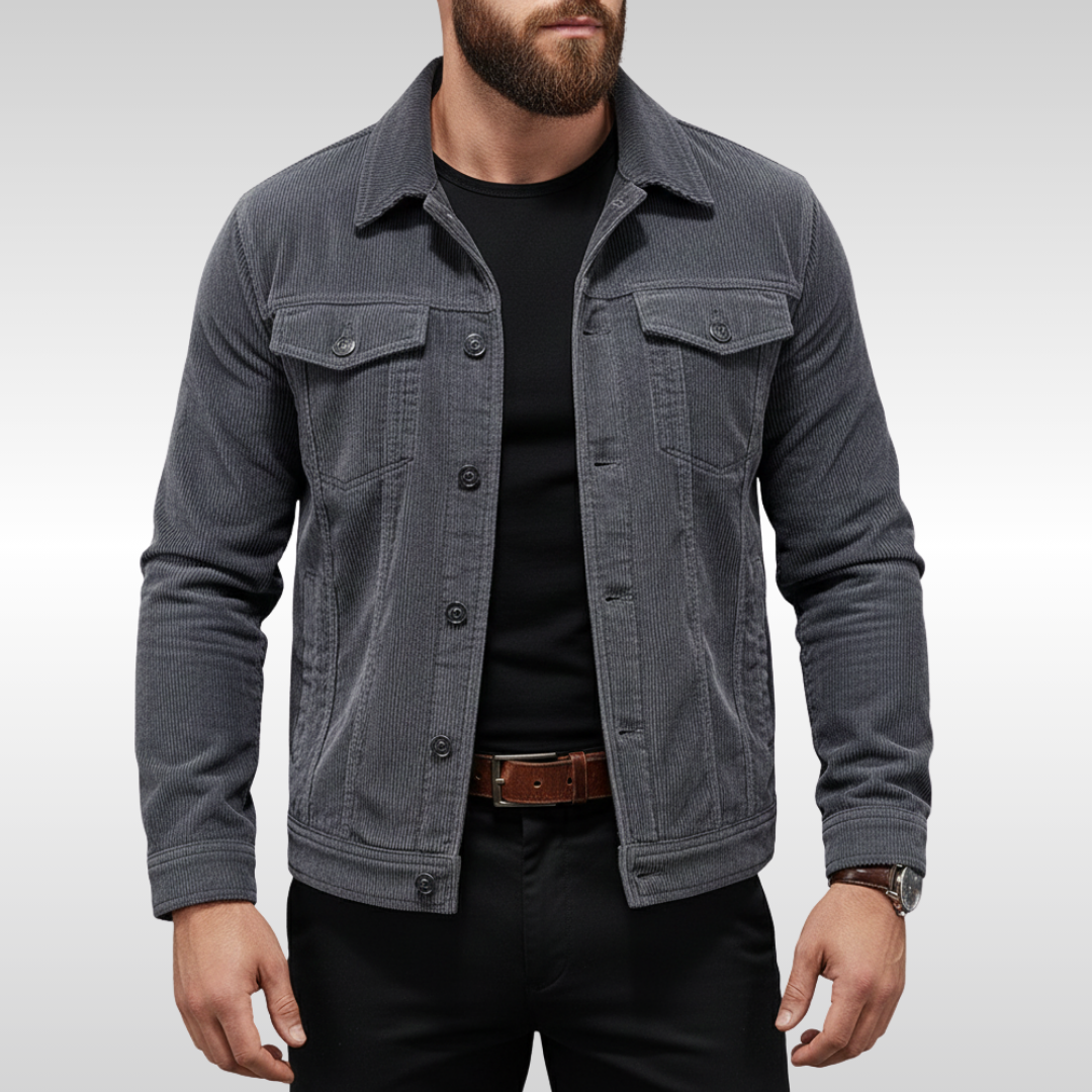Veste homme boutonnée avec poches poitrine et coupe structurée