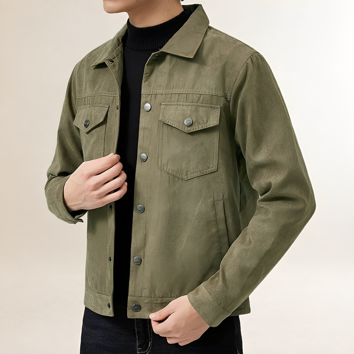 Veste homme à coupe classique avec poches poitrine et boutons - coupe régulière