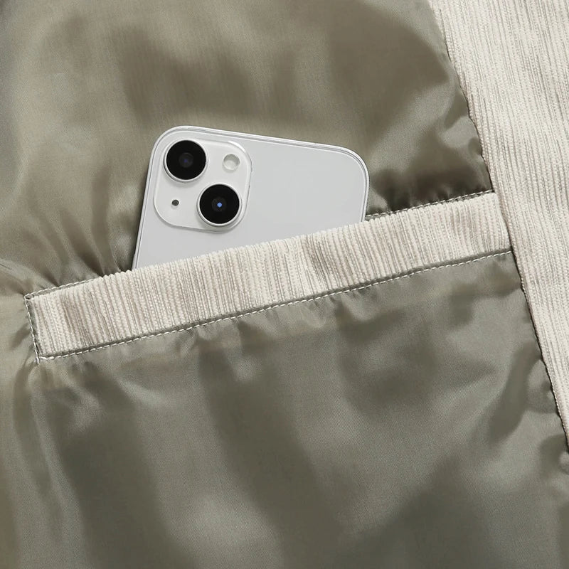 Veste homme légère à boutons avec poches poitrine et col revers