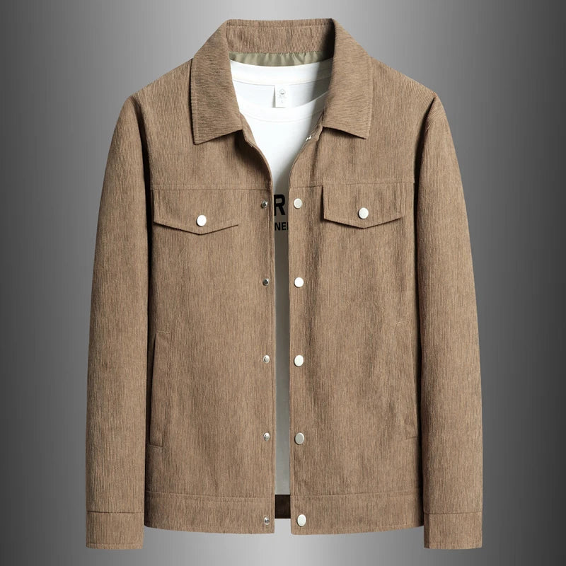 Veste homme légère à boutons avec poches poitrine et col revers