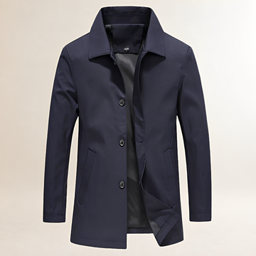 Veste longue homme à boutons coupe décontractée style classique