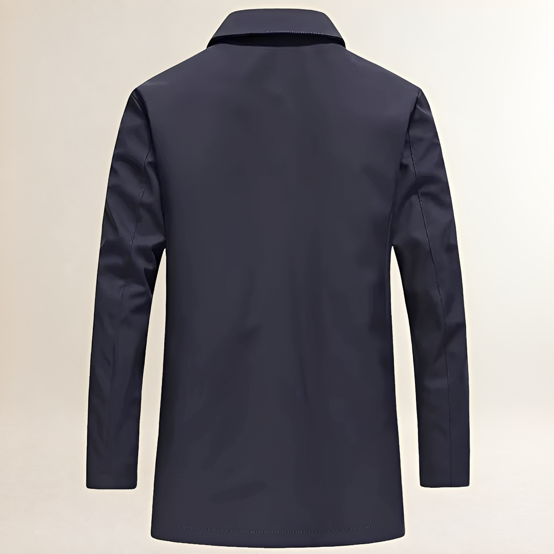 Veste longue homme à boutons coupe décontractée style classique