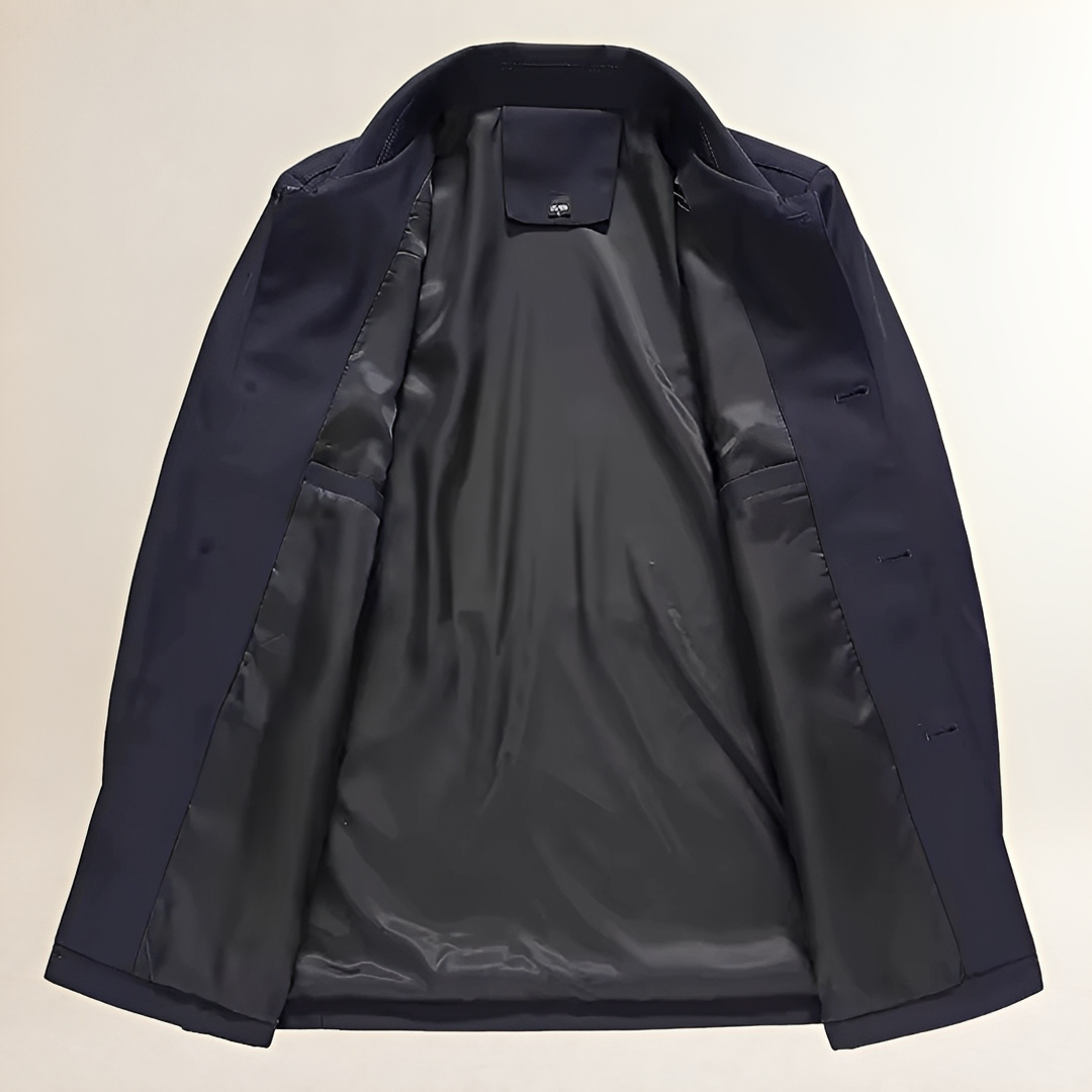 Veste longue homme à boutons coupe décontractée style classique