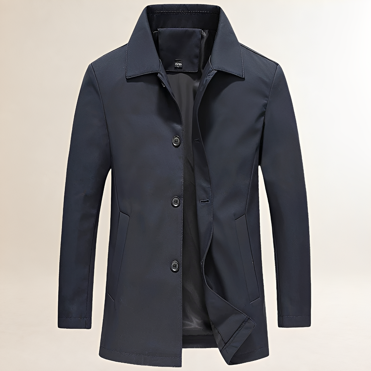 Veste longue homme à boutons coupe décontractée style classique