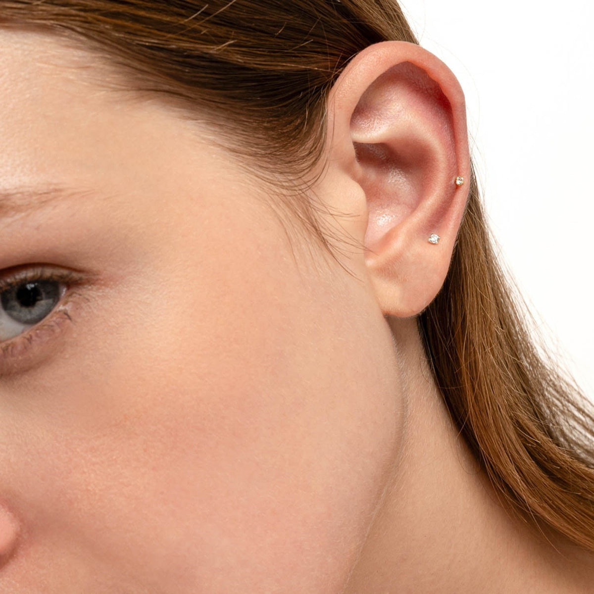 Sloane - Mini boucles d'oreilles brillantes de 2mm
