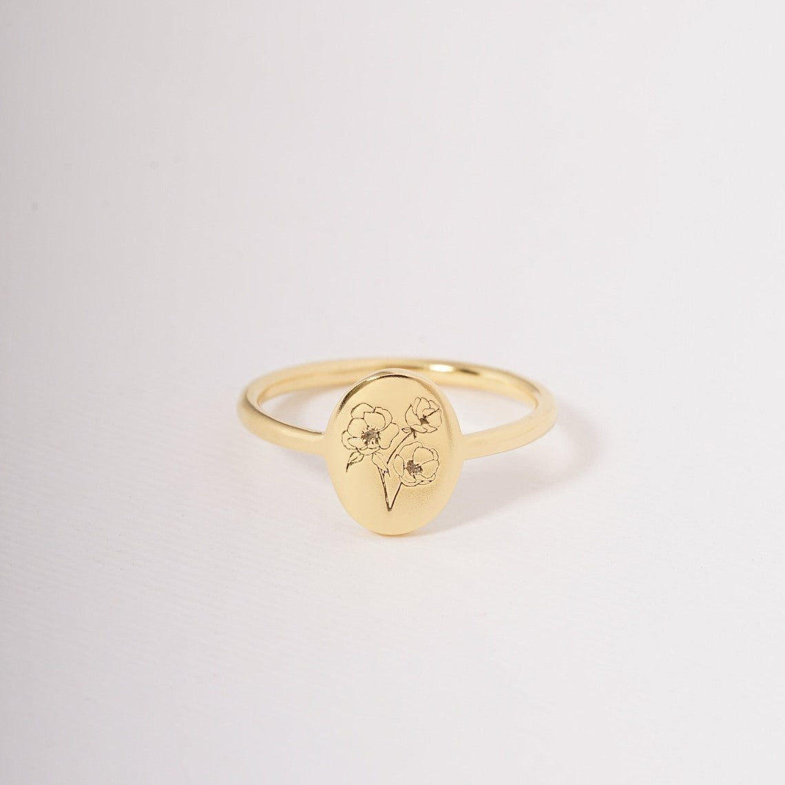 Bague fleur de naissance - Bague délicate personnalisée