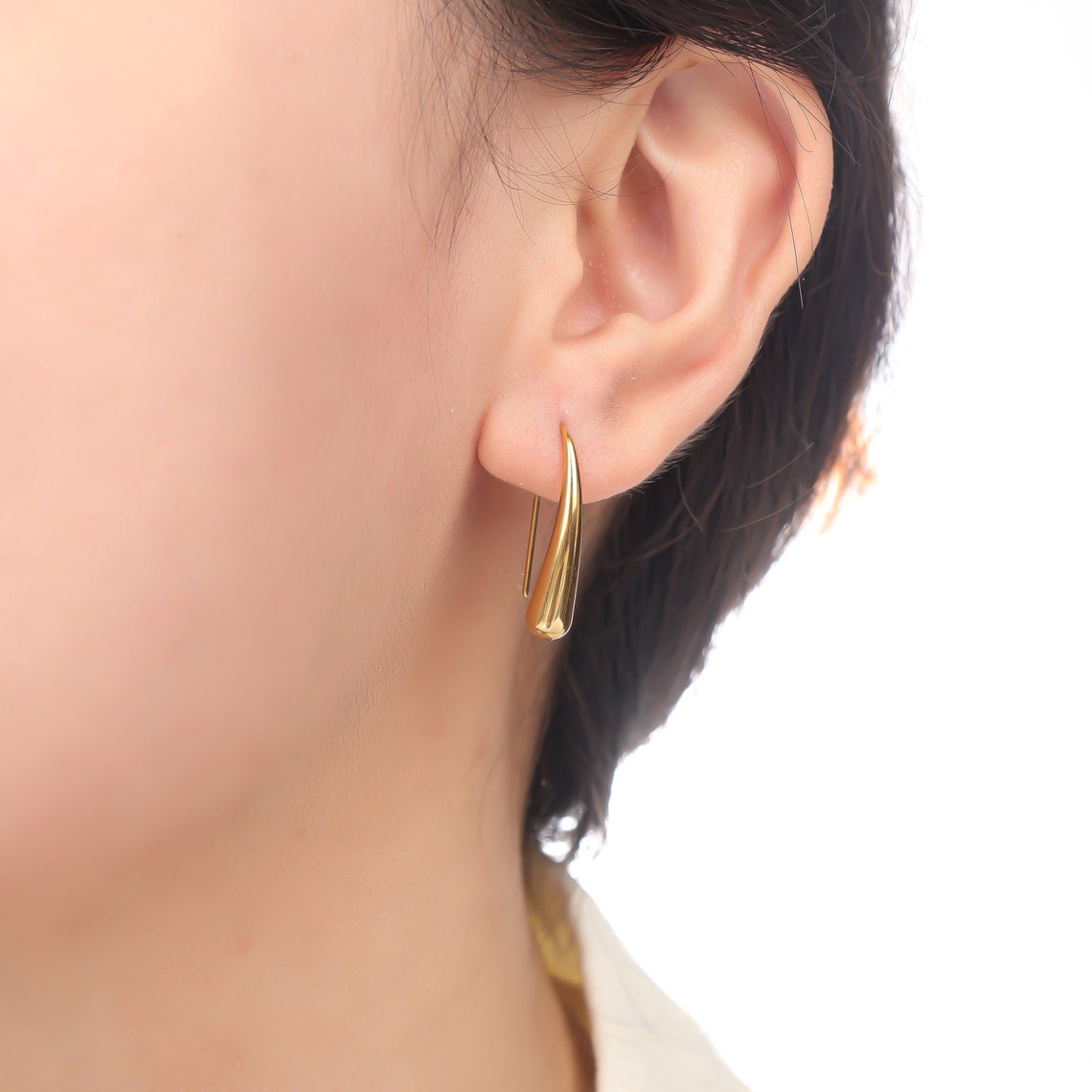 Goutte d'eau - Boucles d'oreilles à crochet français