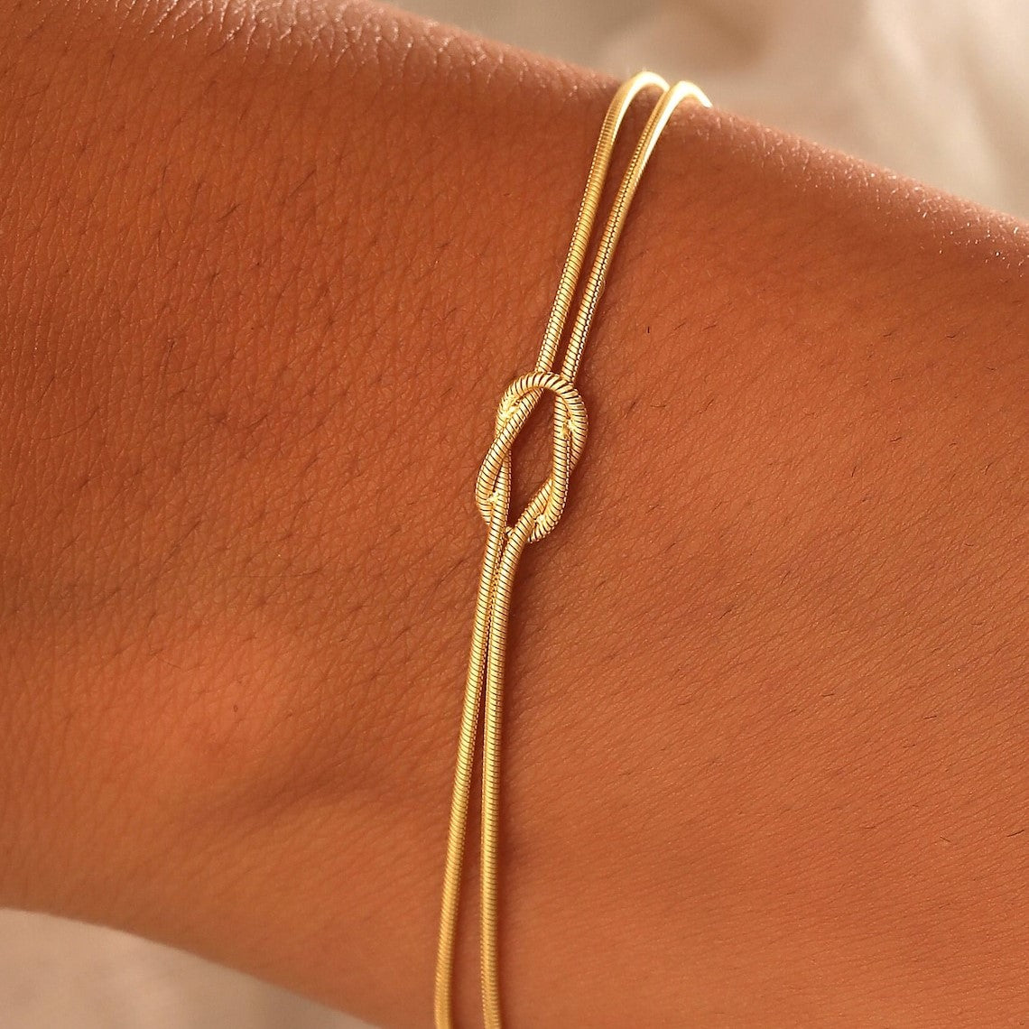Bracelet de nœuds - Bracelet de nœuds en chaîne serpent