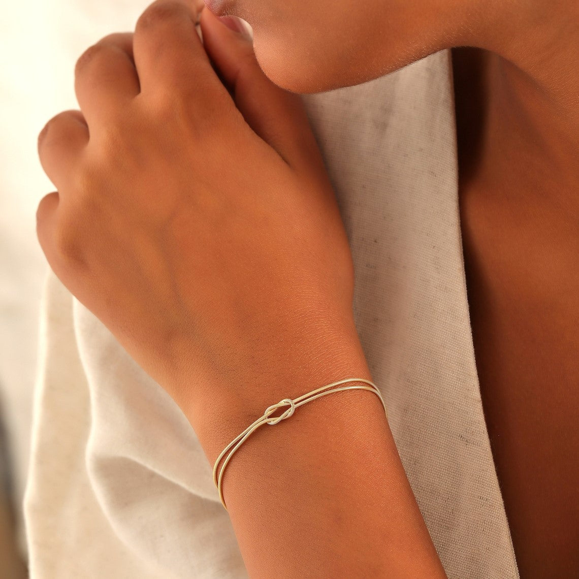 Bracelet de nœuds - Bracelet de nœuds en chaîne serpent