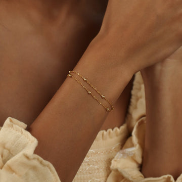 Collier double de perles Ripple - Bracelet en couches