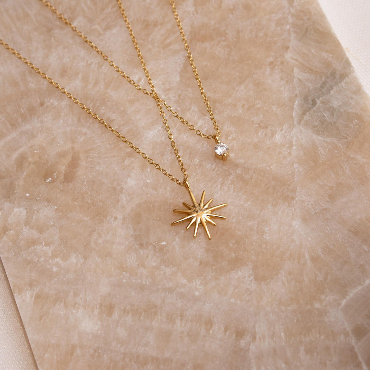 Collier d'étoile à double couche - Collier Starburst Duo