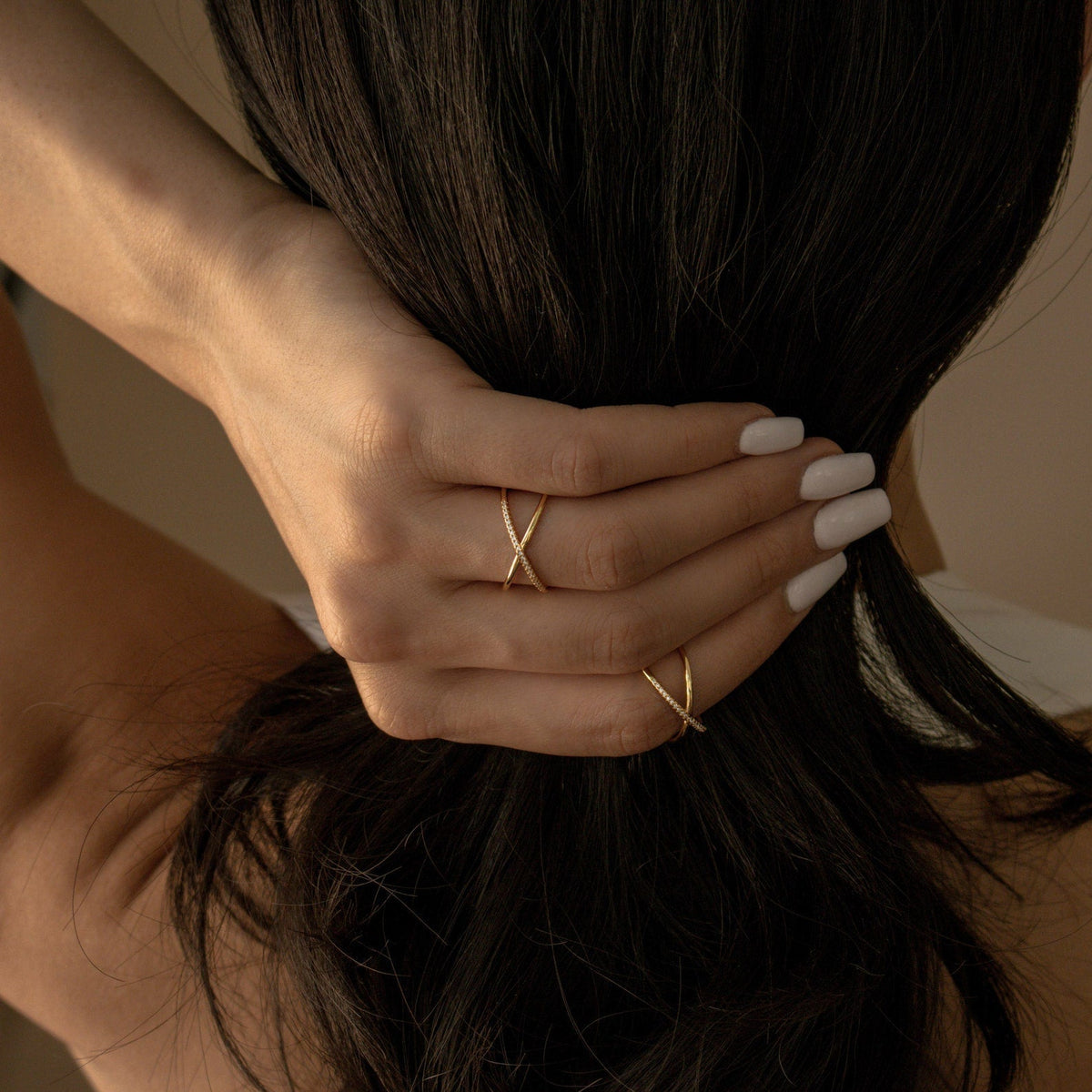 Lena – Bague de luxe Pavé X