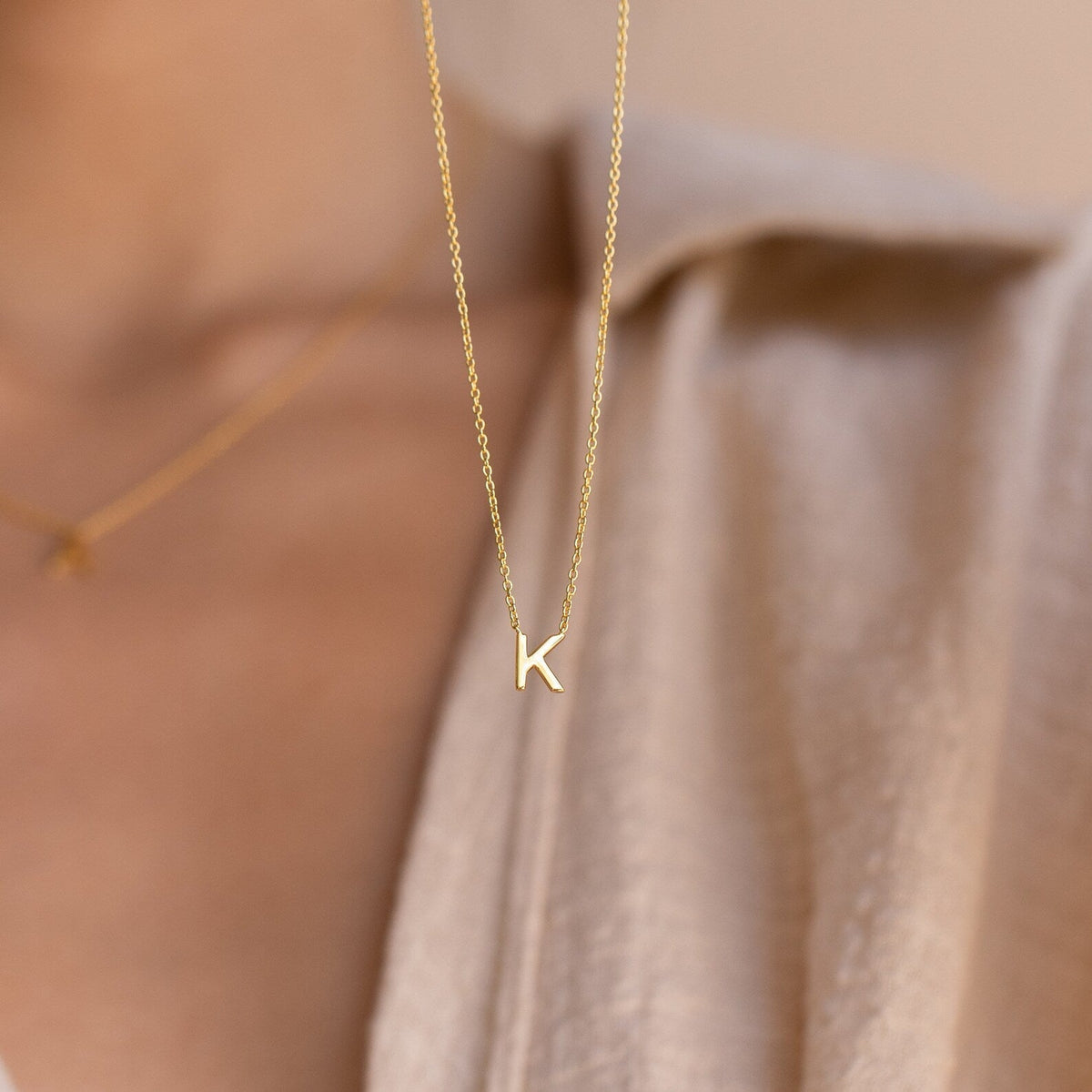 Collier délicat avec initiales - Collier élégant avec lettres