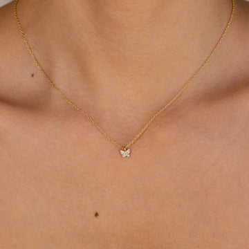 Mandy – Collier en forme de papillon Pavé