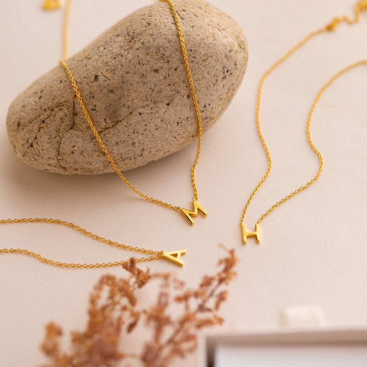 Collier délicat avec initiales - Collier élégant avec lettres