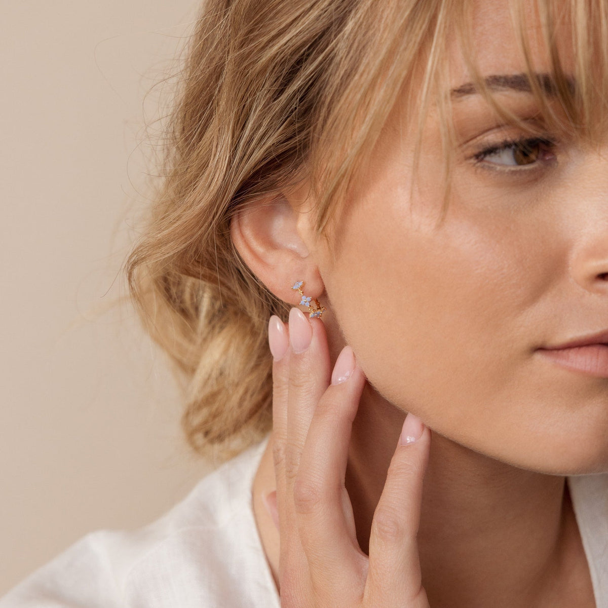 Boucles d'oreilles monuments - Aros de fleurs de lierre