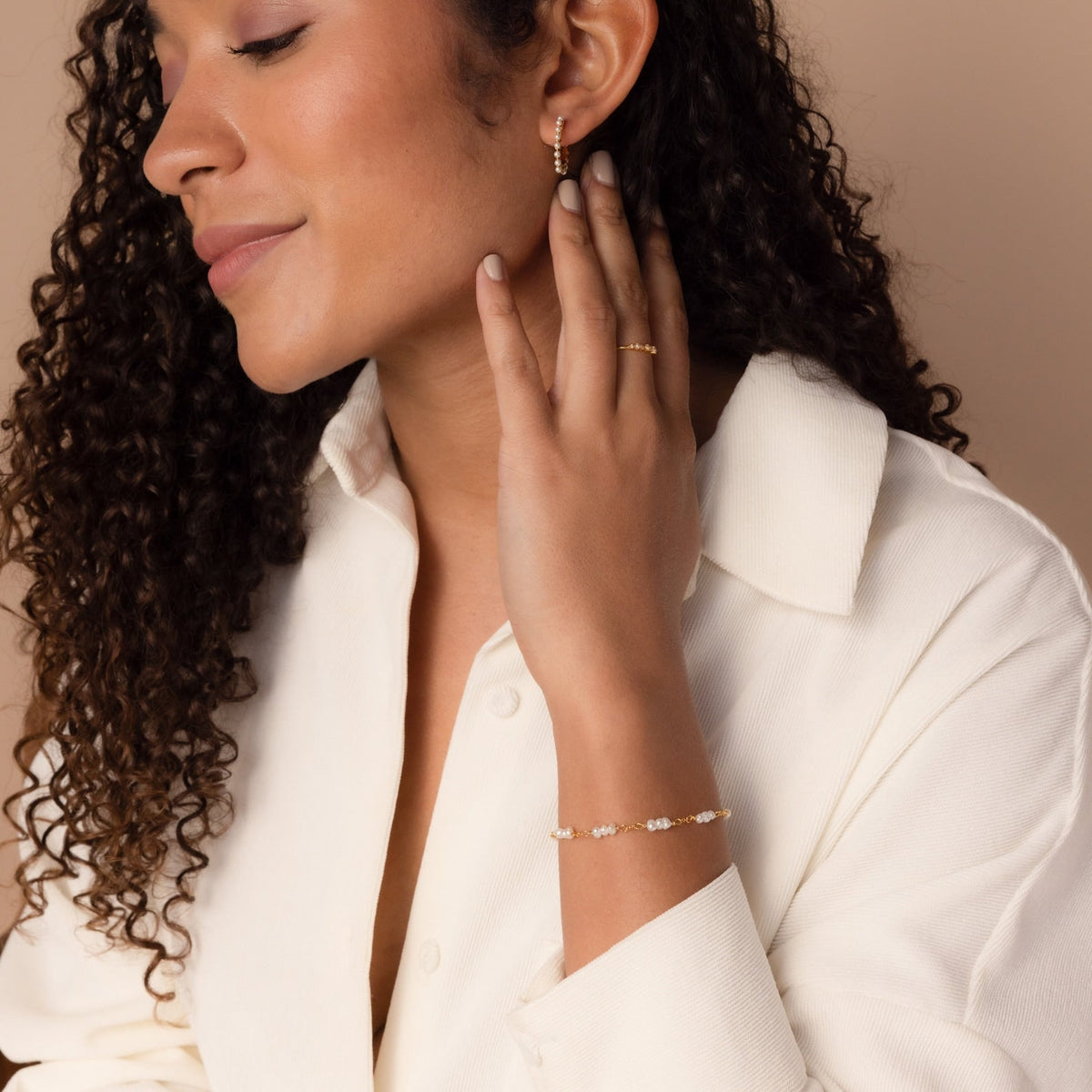 Hailey – Bracelet de perles avec stations
