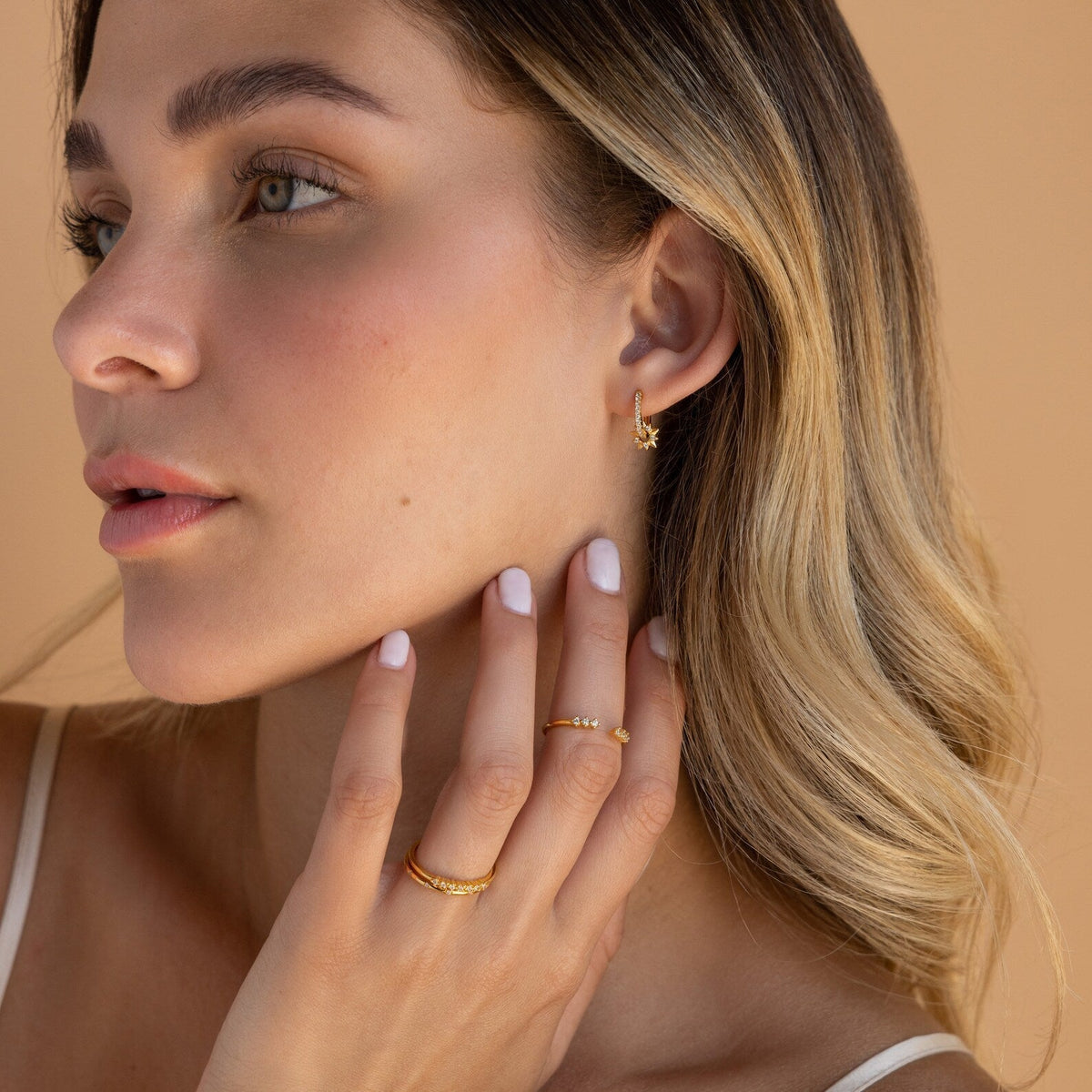 Natalia – Boucles d'oreilles Pavé Soleil