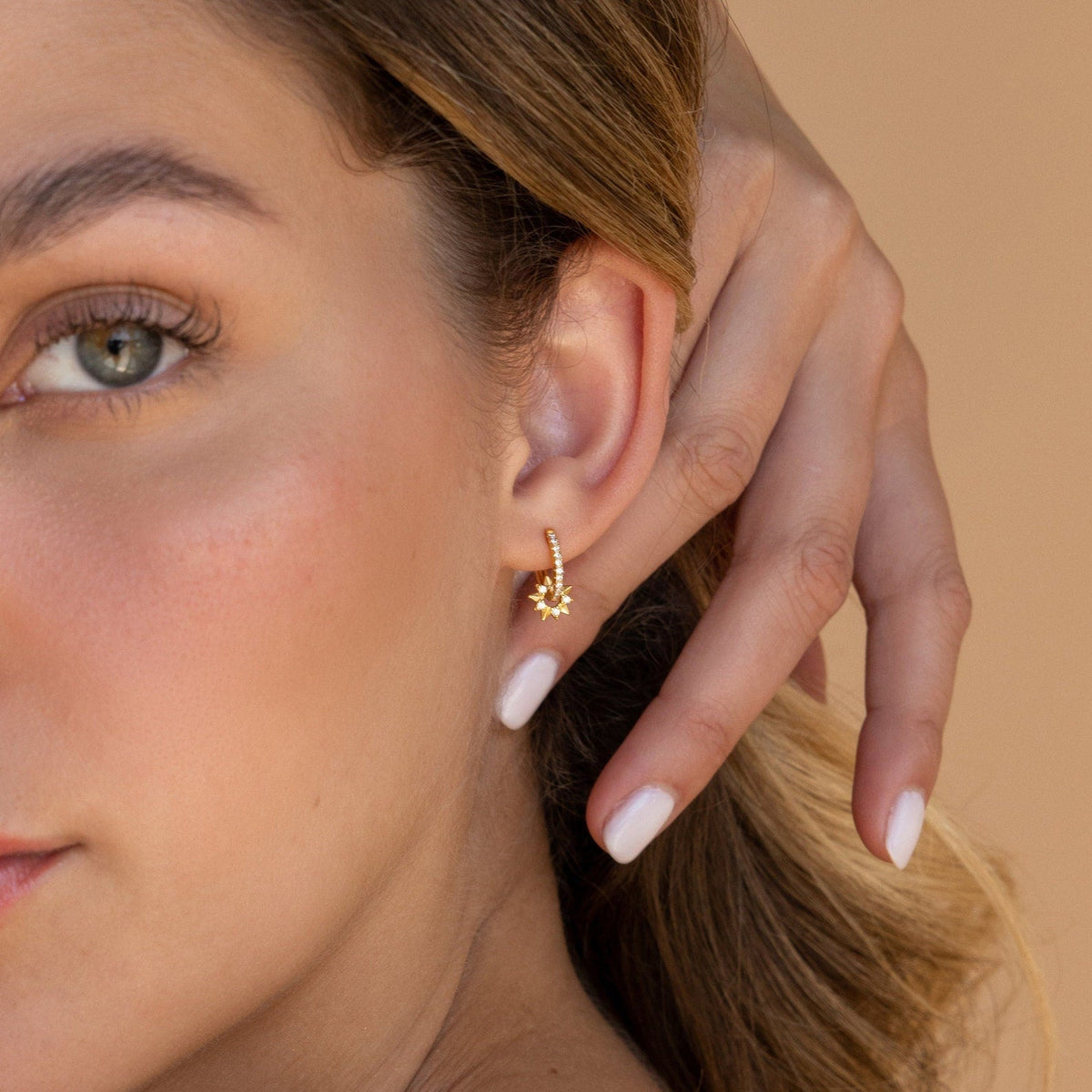 Natalia – Boucles d'oreilles Pavé Soleil