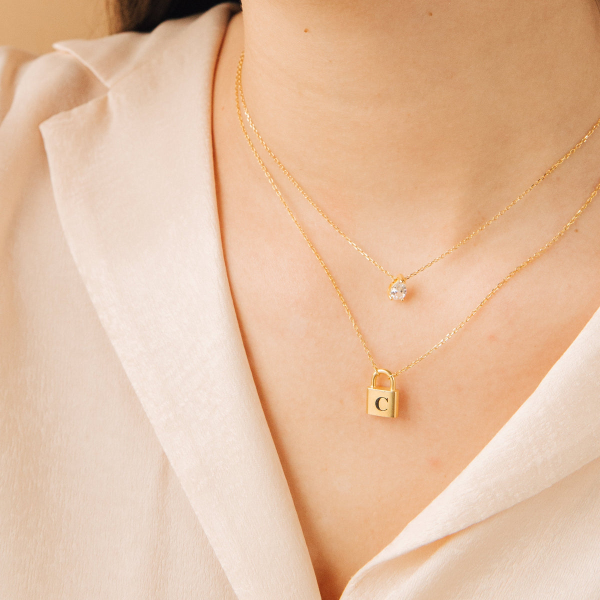 Perle de diamant - Collier en diamant en forme de goutte