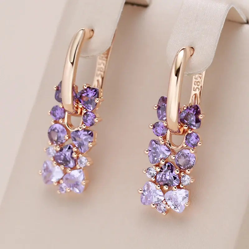 Leah - Boucles d'oreilles élégantes en lilas