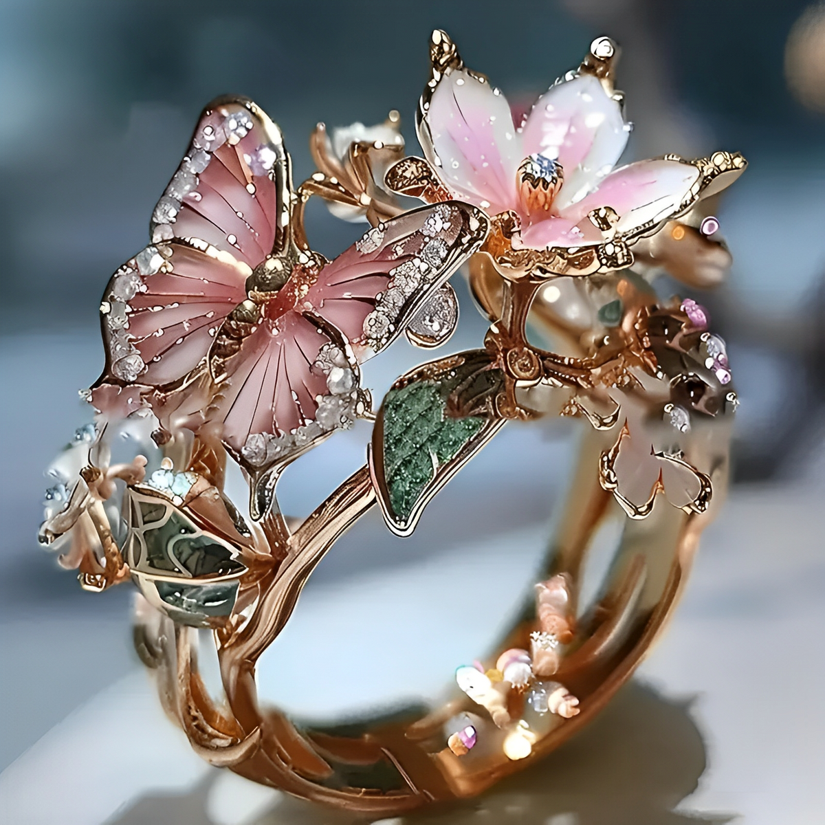 Meliora – Bague papillon brillant en zircon