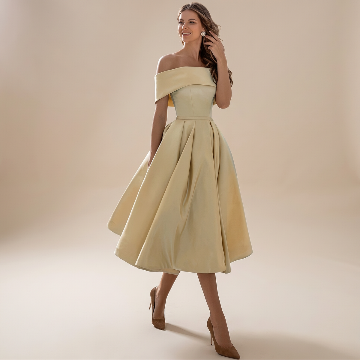 Erika - Robe Élégante Épaules Dénudées