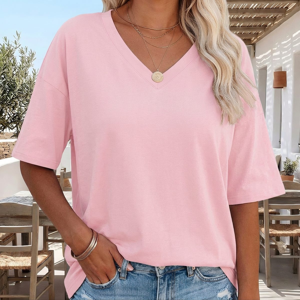 Alissa - T-shirt Décontracté Oversize