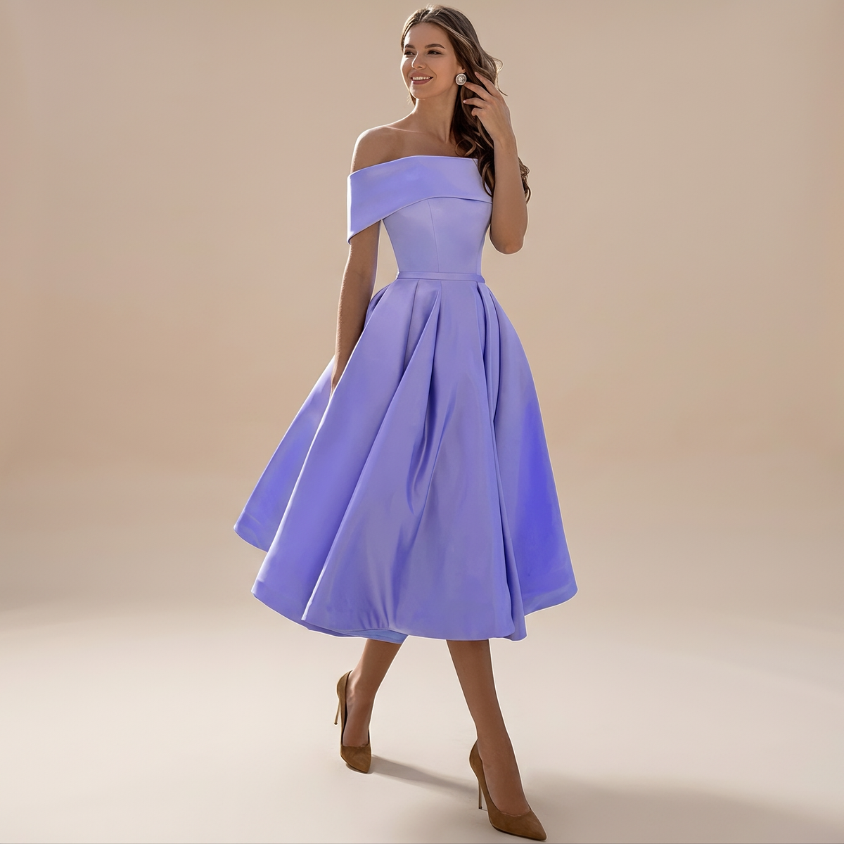 Erika - Robe Élégante Épaules Dénudées