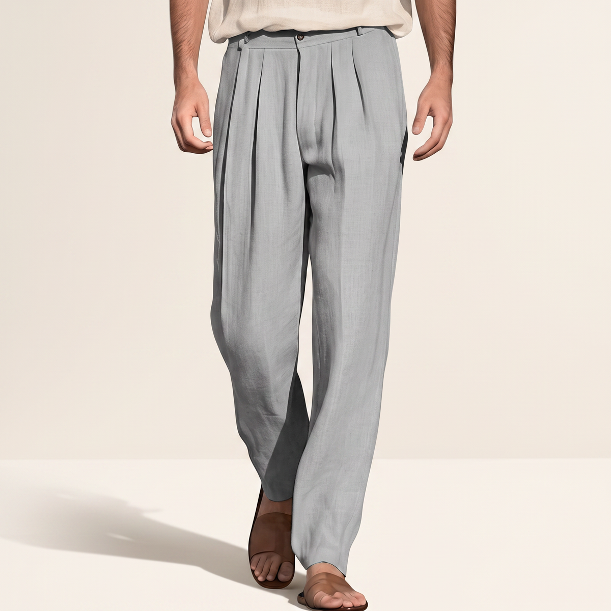 Randall - Pantalon Large Plissé Décontracté