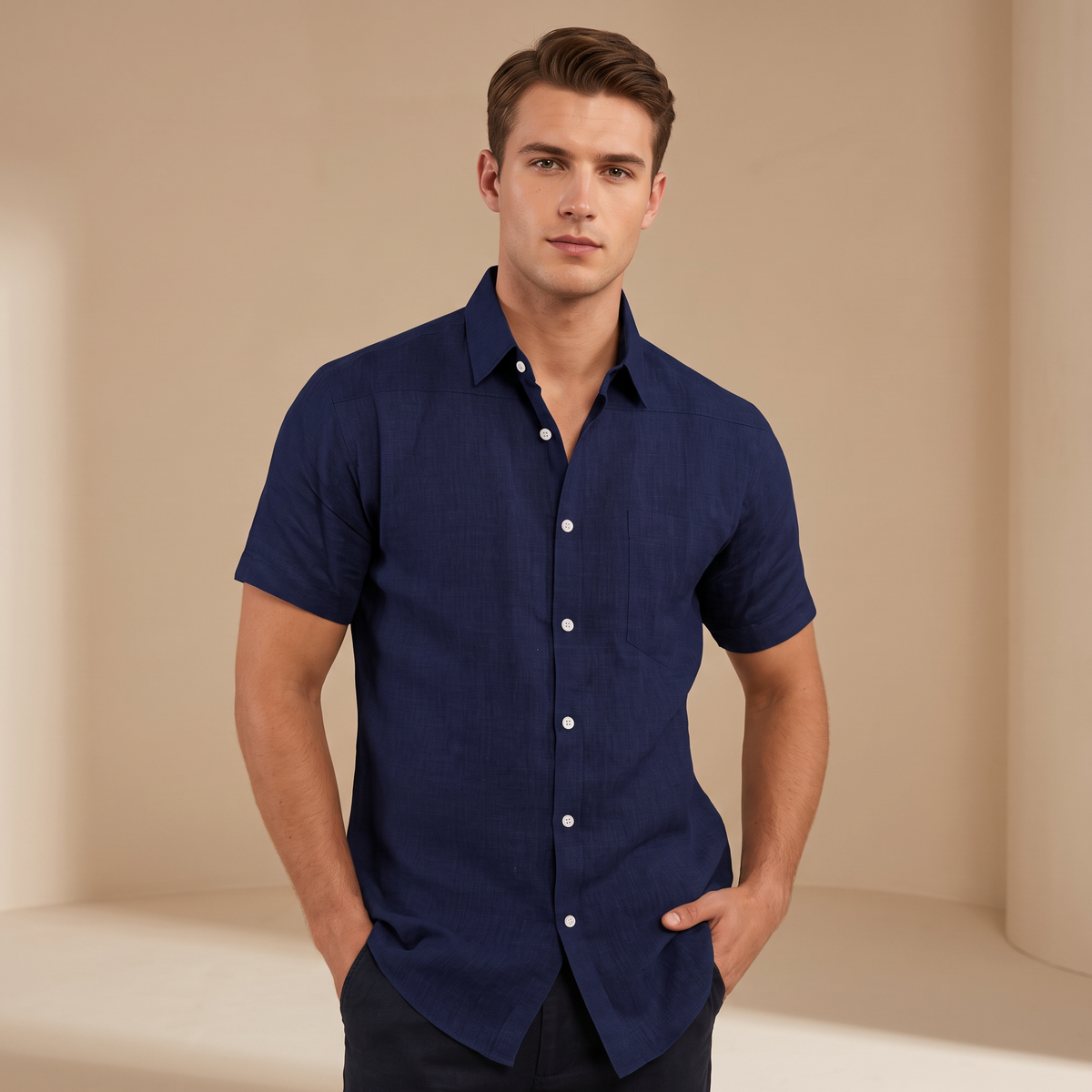 Cassius - Chemise Formelle à Manches Courtes