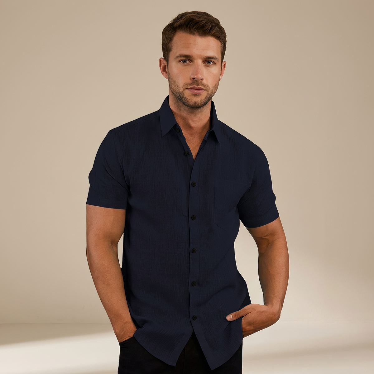Cassius - Chemise Formelle à Manches Courtes