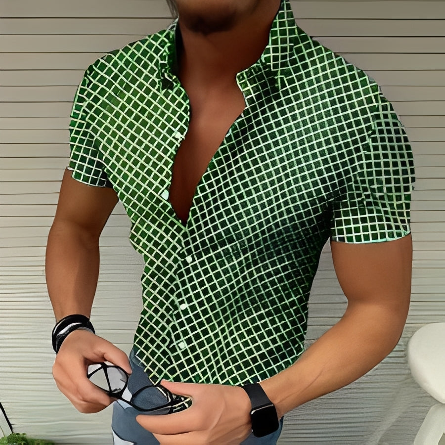 Raldy - Chemise décontractée à manches courtes pour homme