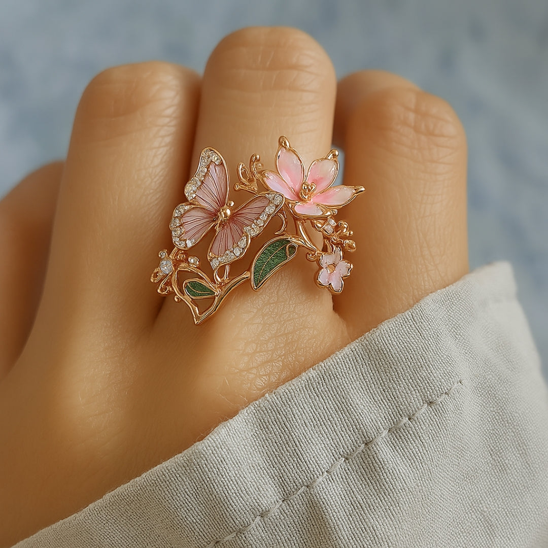 Meliora – Bague papillon brillant en zircon