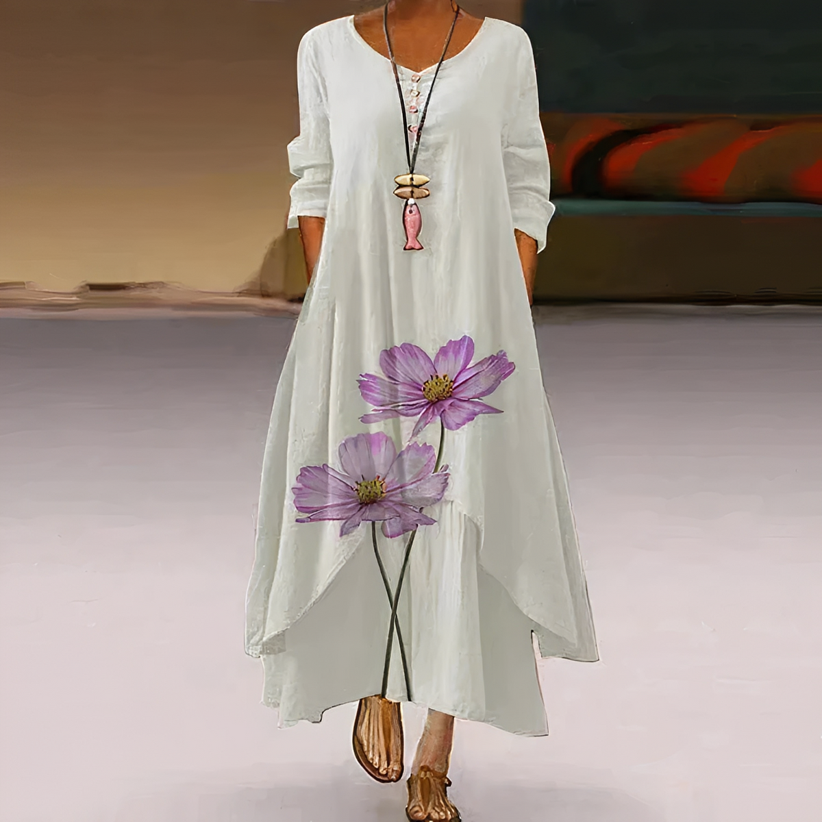 Kalin - Robe chic avec ourlet asymétrique pour femmes