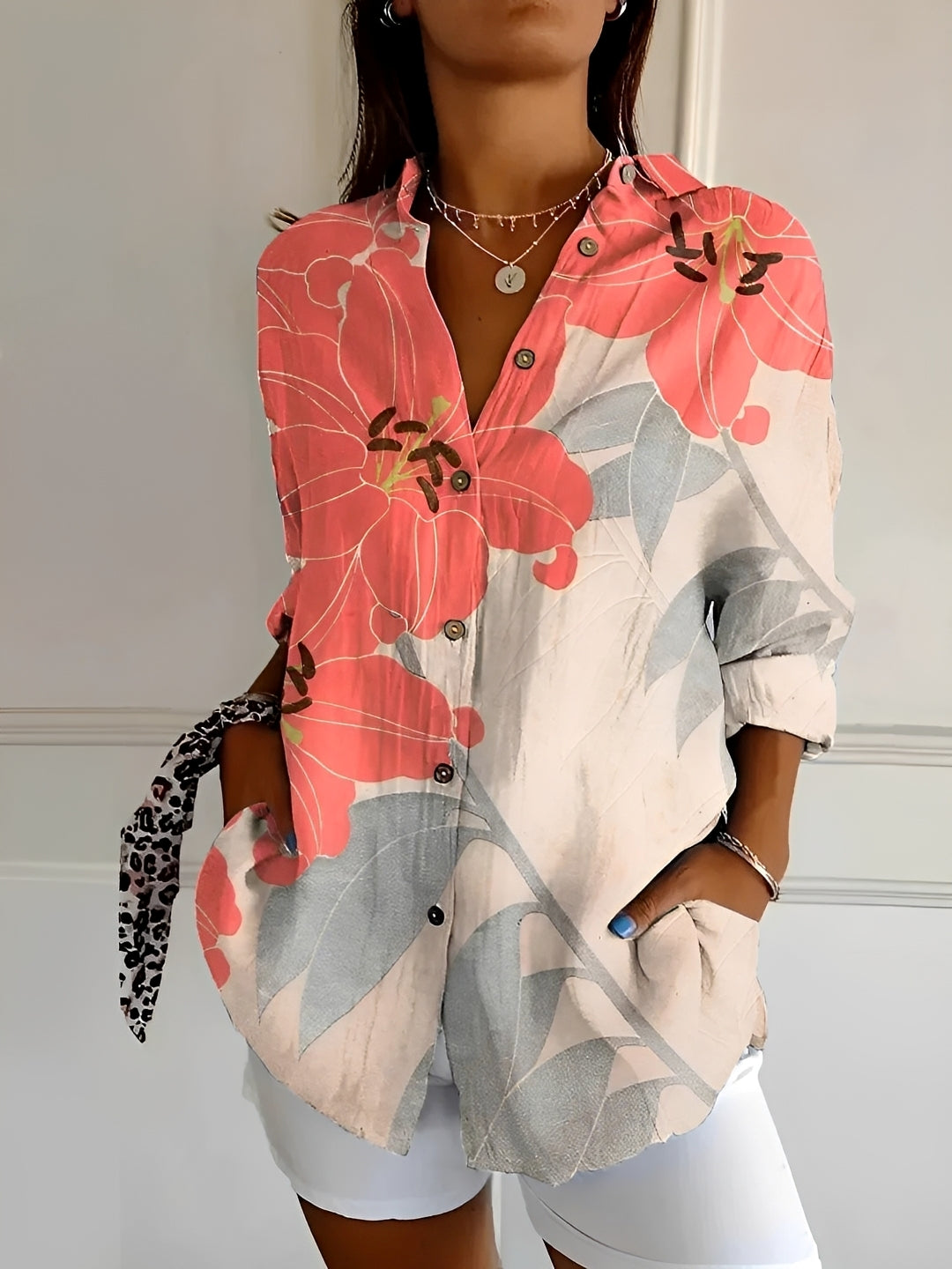 Chantelle - Blouse chic avec boutons pour femmes