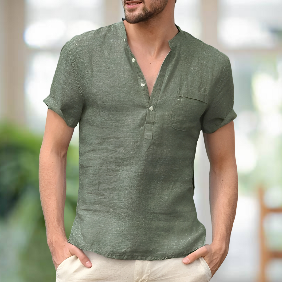 Korbin - T-shirt agréable avec col en V