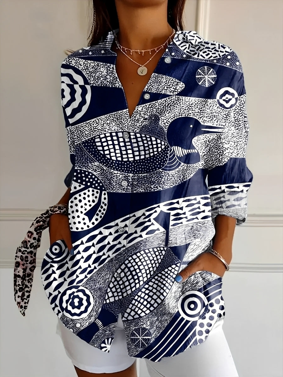 Roxanne - Chemise raffinée avec patte de boutons pour femmes